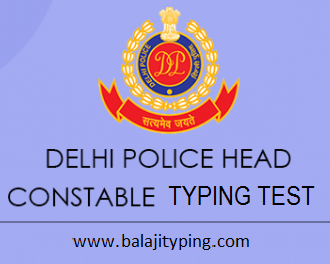 DELHI POLICE HC TYPING TEST